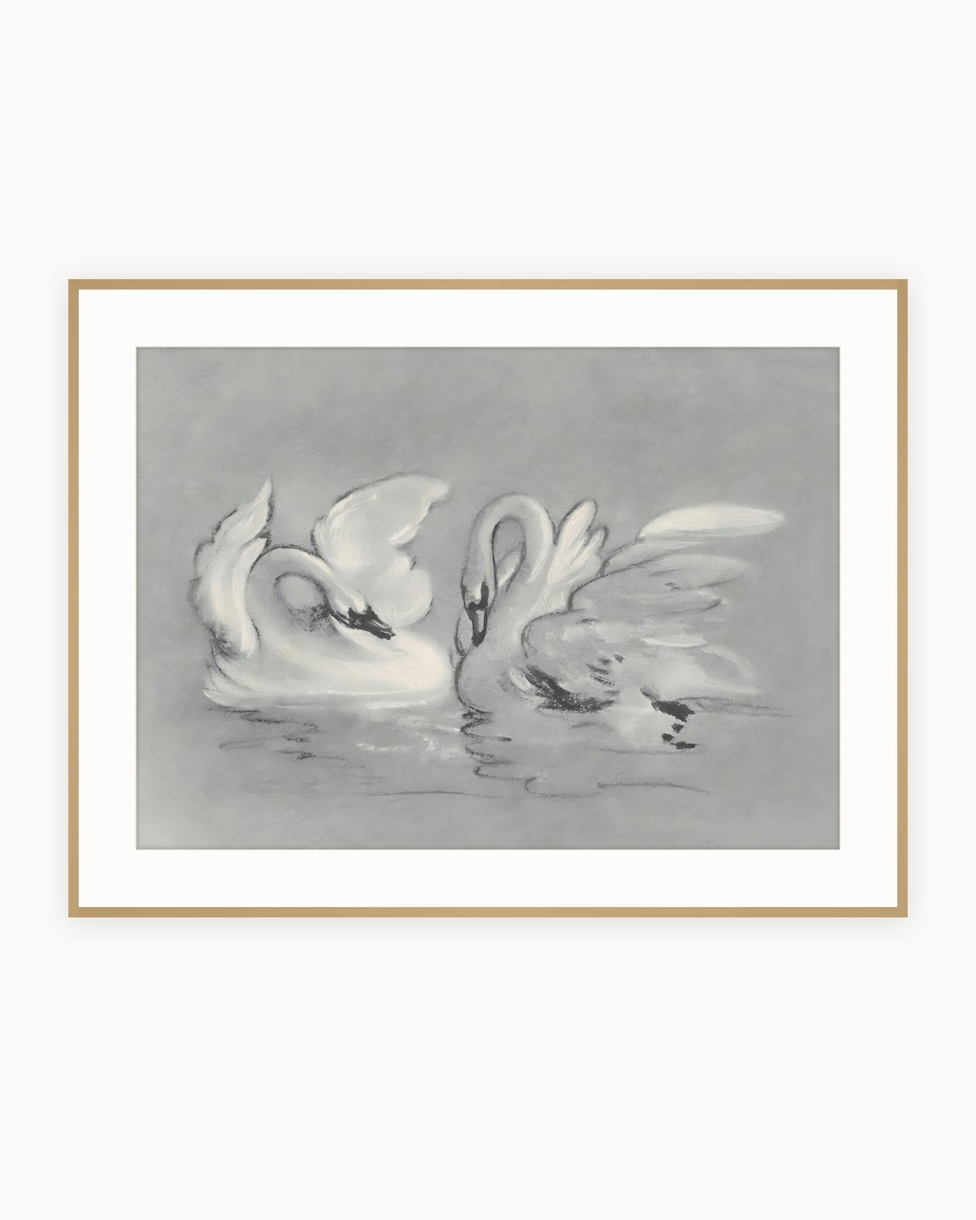 Cisnes — Lámina Vintage