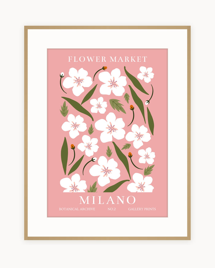 Flower Market Milano — Lámina Botánicas