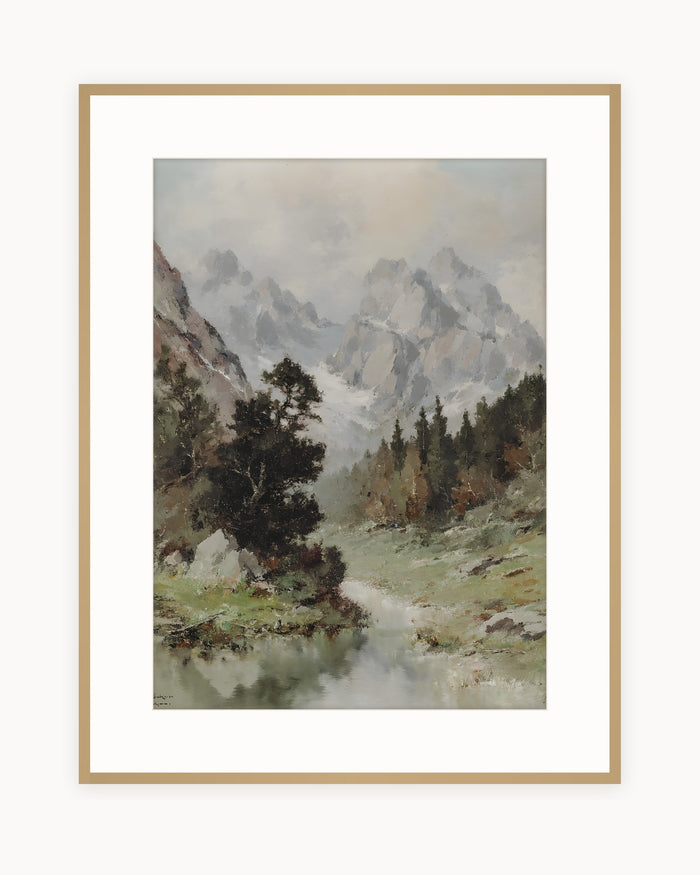 Montanas en Niebla — Lámina Paisajes