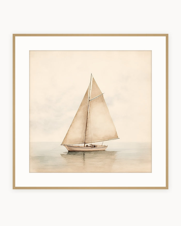 Velero Crema — Lámina Paisajes