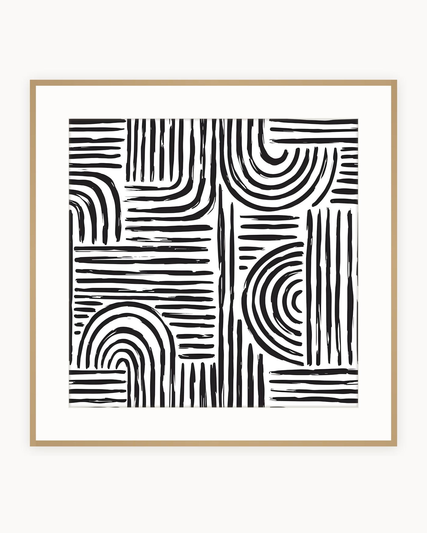 Lineas Laberinto — Lámina Blanco y Negro